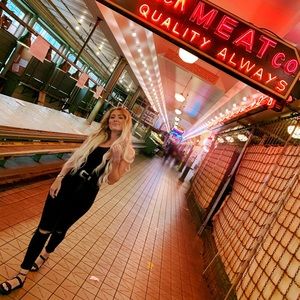 High-Waist AE Destroyed Skinny Jeans • Washed Black • Next Level Stretch